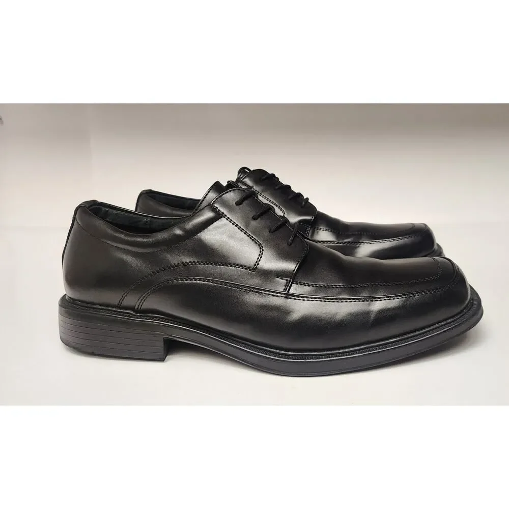 Dexflex Comfort Memory Foam Mens Leather Oxford Black Dress Shoes Size 14